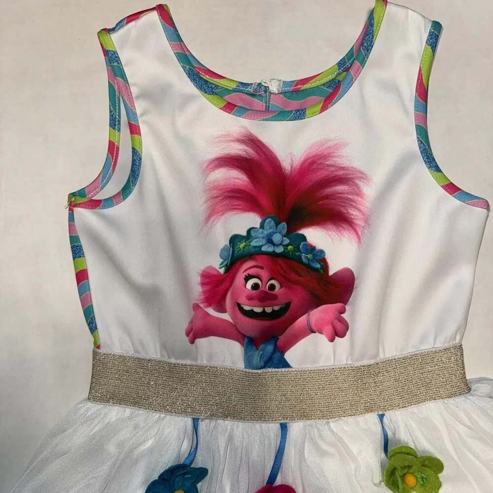Pippa & Julie x DreamWorks Trolls Girl Size 8‎ Dress Whimsical Colorful Party